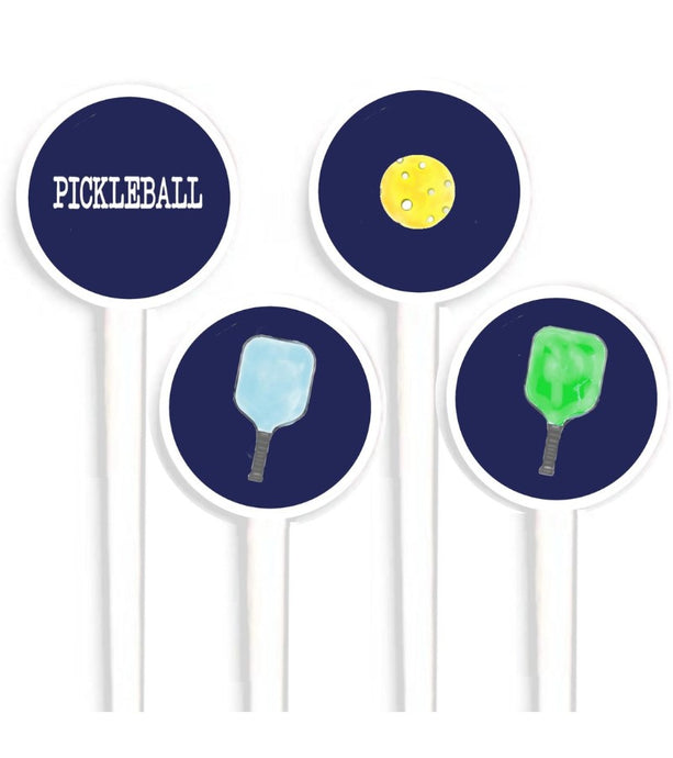 Pickleball Swizzle Sticks - Set of 4