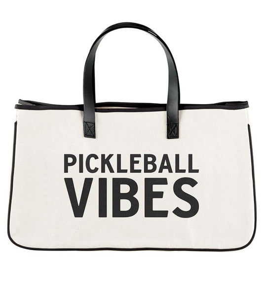 Pickleball Vibes Canvas Tote Bag