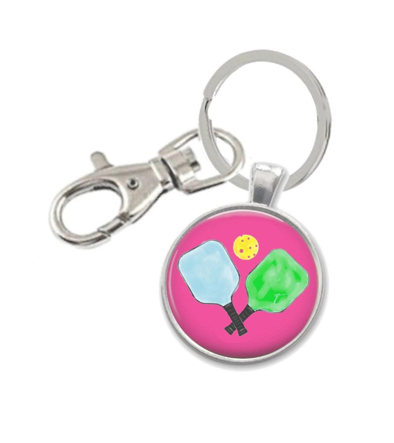 Load image into Gallery viewer, Pickleball Watercolor Keychain
