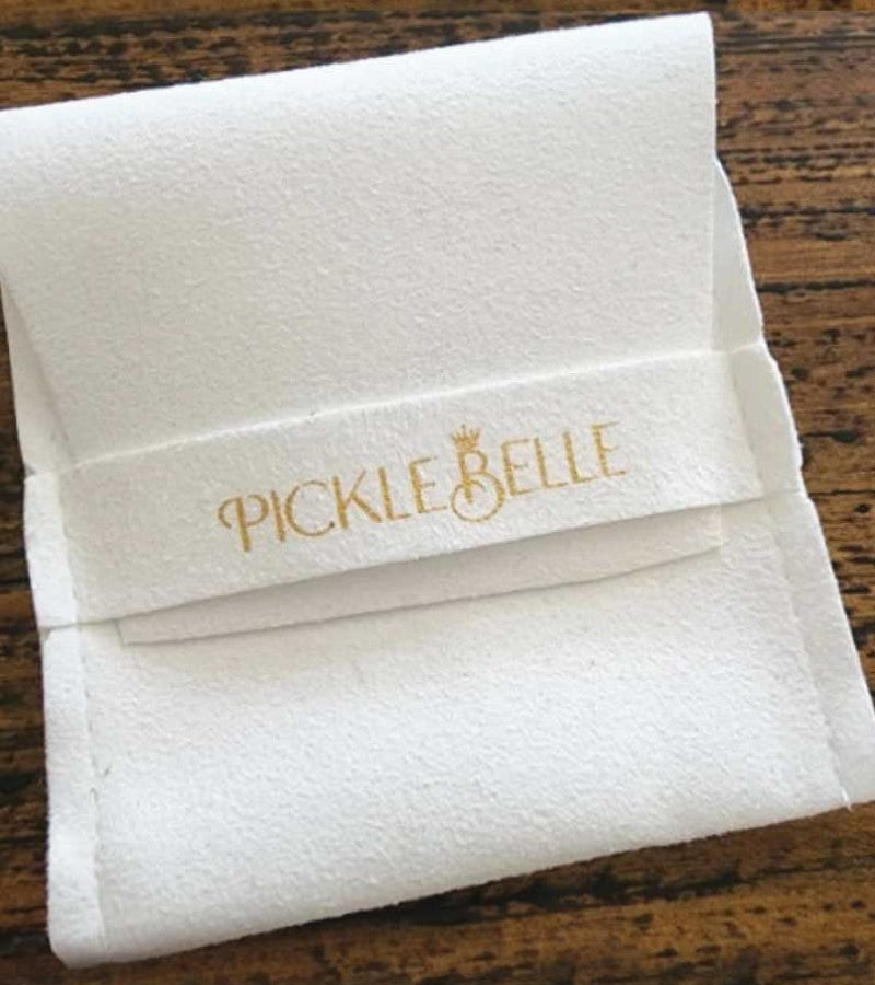 Load image into Gallery viewer, Picklebelle White Jewelry Pouch
