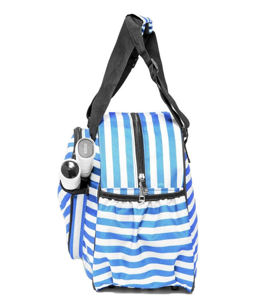 Pik 'le' Ball Blue Striped Pickleball Tote Bag