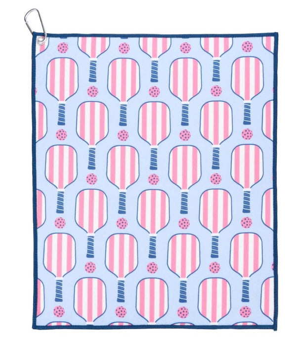 Pink and Blue Pickleball Microfiber Towel