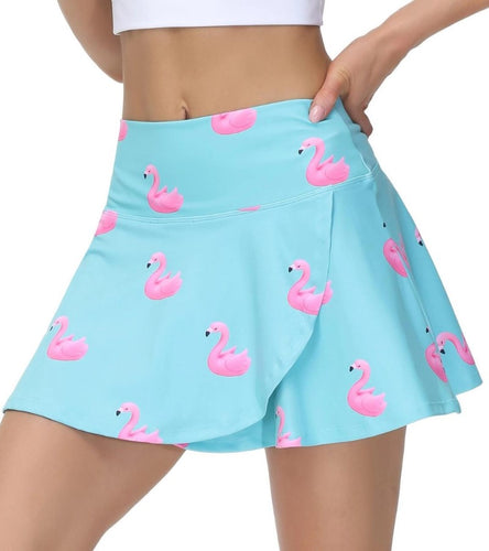 Pink Flamingos Pickleball Skirt