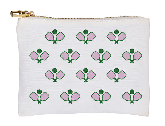 Preppy Pink & Green Paddles Accessory Bag