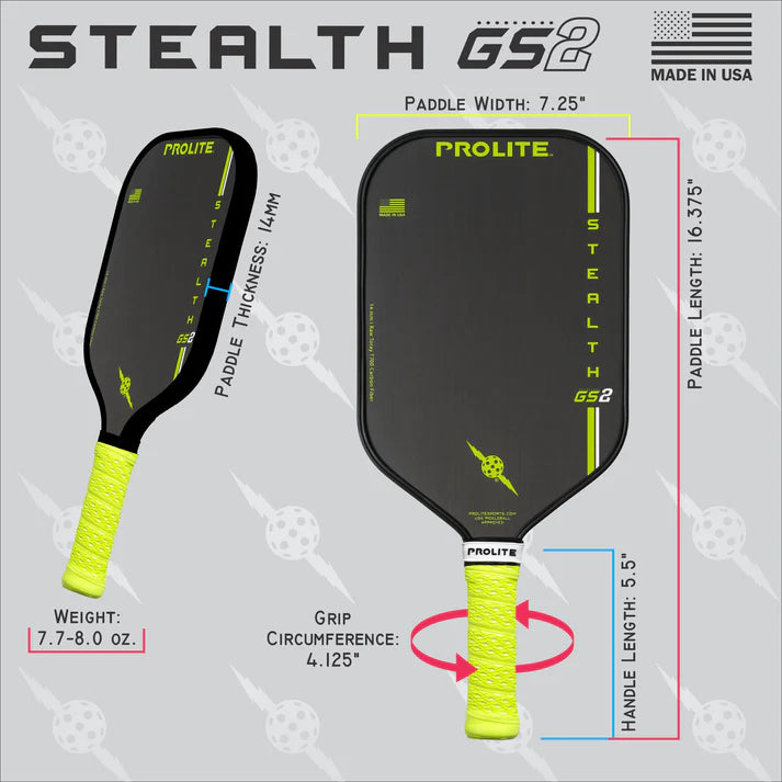 Load image into Gallery viewer, Prolite Stealth GS2 Pickleball Paddle - Neon Yellow

