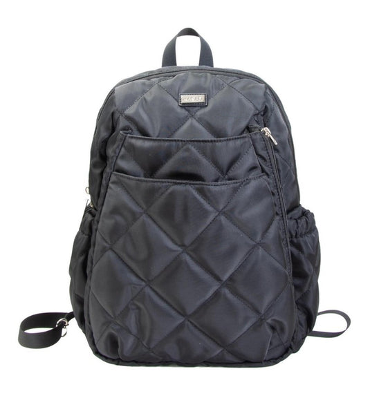 Quilted Pickleball Backpack Black