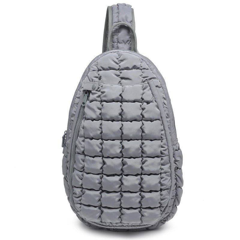 Load image into Gallery viewer, Ace Quilted Pickleball Sling Bag Grey - Front
