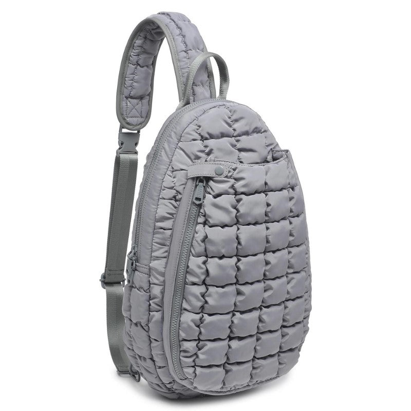 Load image into Gallery viewer, Ace Quilted Pickleball Sling Bag Grey - Side
