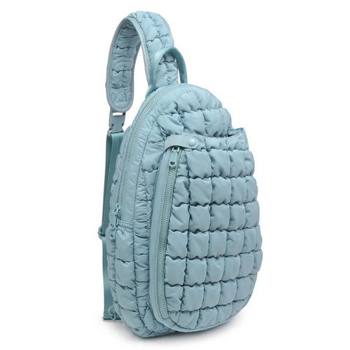 The Ace Quilted Pickleball Sling Bag Sky Blue - Side