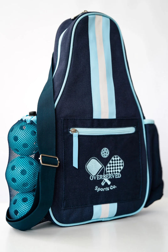 Racing Stripes Pickleball Court Bag Navy