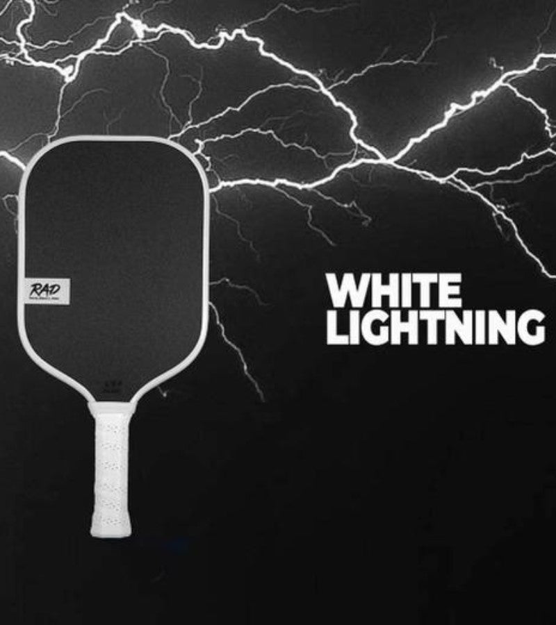 Load image into Gallery viewer, Rad White Lightning Pickleball Paddle
