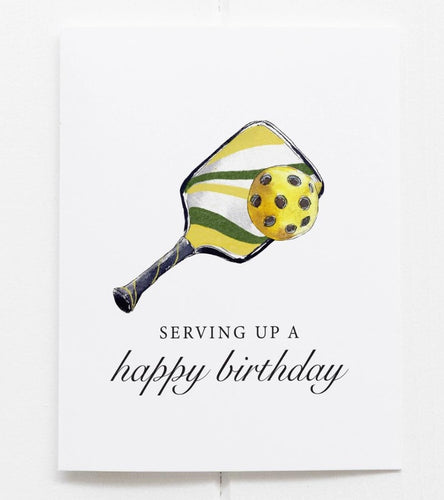 Serving Up a Happy Birthday Pickleball Card