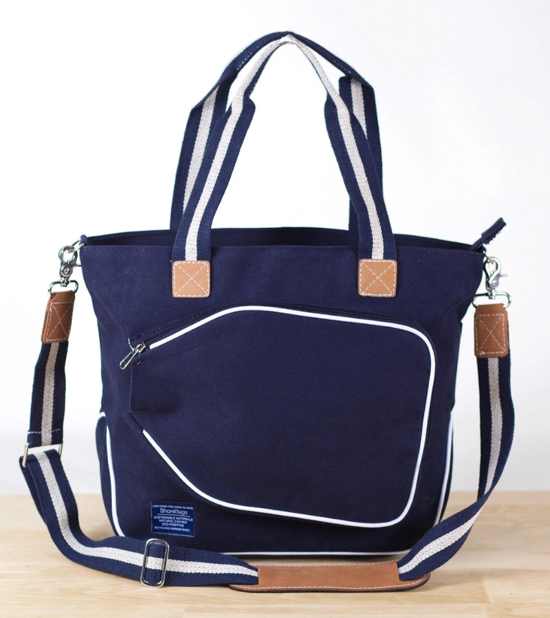 Load image into Gallery viewer, Shore Pickleball Bag - Navy &amp; White
