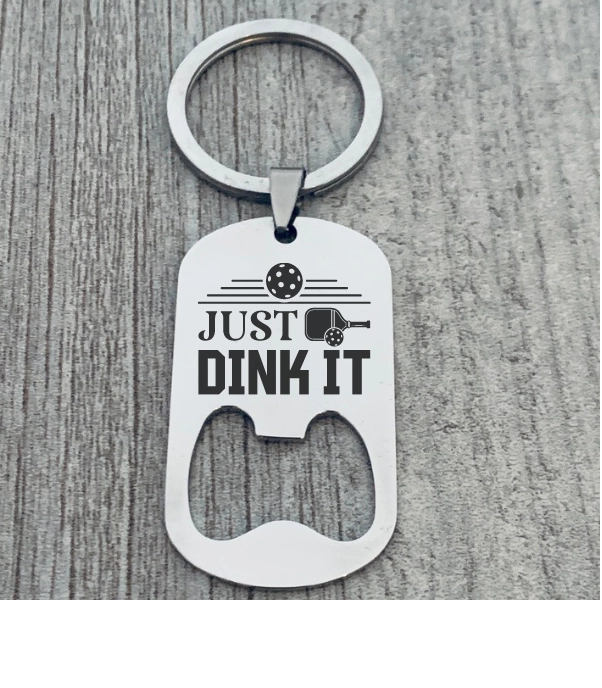 Load image into Gallery viewer, Just Dink It Pickleball Keychain
