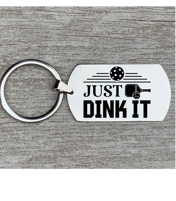 Load image into Gallery viewer, Just Dink It Pickleball Keychain
