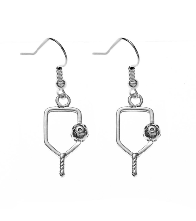 Load image into Gallery viewer, Sportybella Pickleball Paddle Dangle Earrings
