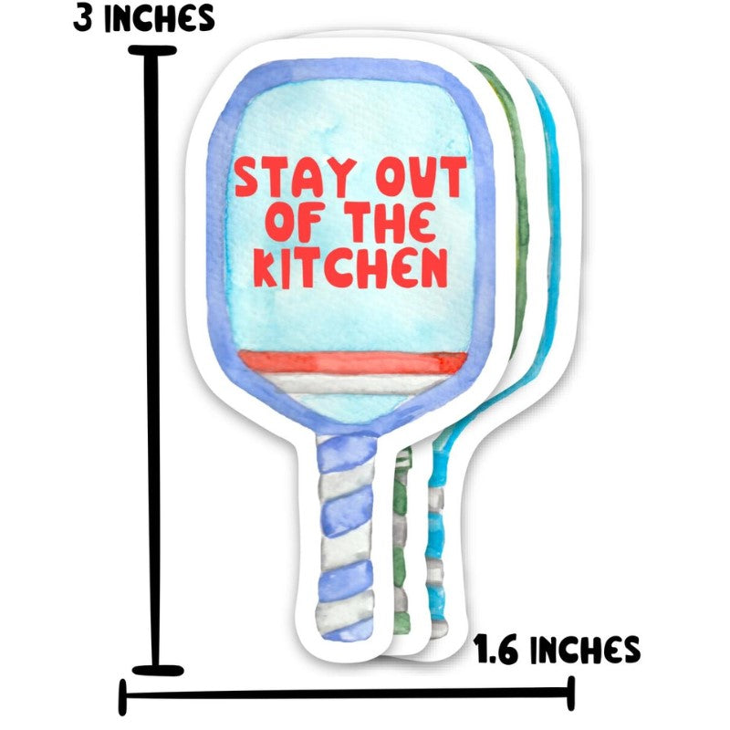 Load image into Gallery viewer, Stay Out of the Kitchen Pickleball Sticker
