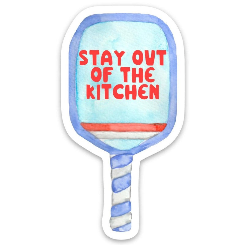 Load image into Gallery viewer, Stay Out of the Kitchen Pickleball Sticker
