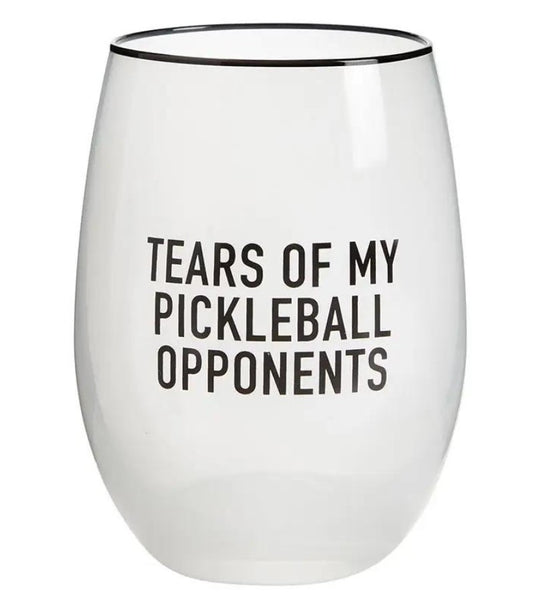 Tears of My Pickleball Opponents Wine Glass