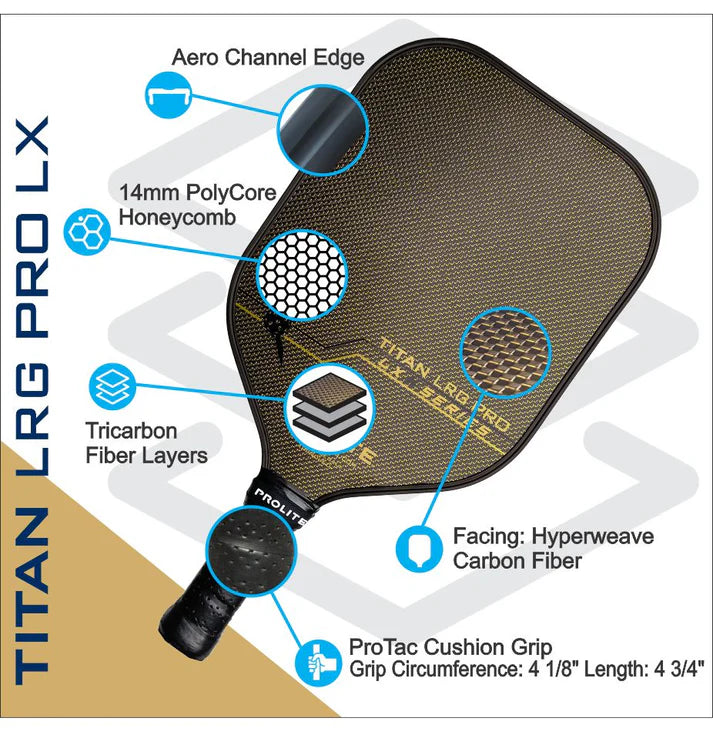 Load image into Gallery viewer, Prolite LRG Pro LX Pickleball Paddle - Silver
