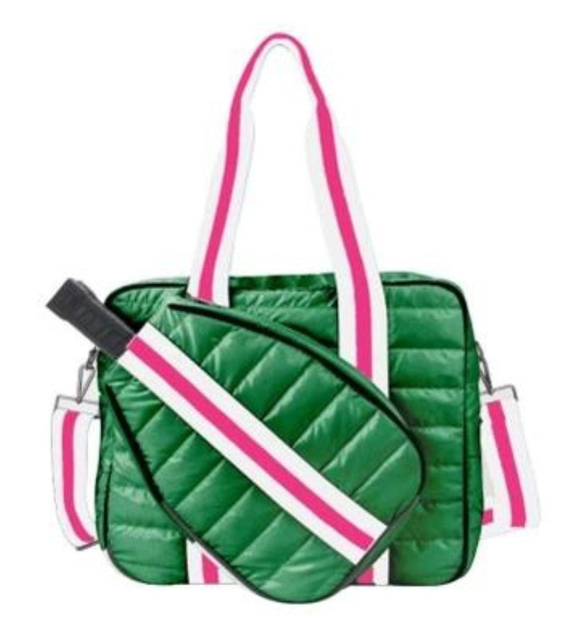 Load image into Gallery viewer, Watermelon Designer Puffer Pickleball Tote Bag 
