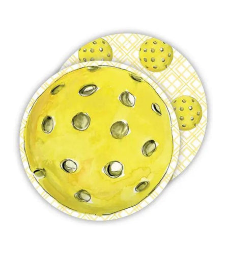 Yellow Pickleball Paper Coasters - Set of 20