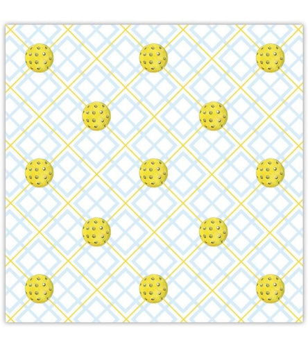 Yellow Pickleballs Square Disposable Placemats
