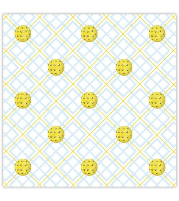 Yellow Pickleballs Square Disposable Placemats