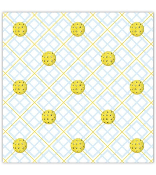 Yellow Pickleballs Square Disposable Placemats