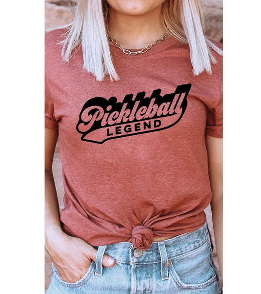 Pickleball Legend Retro T-Shirt Clay